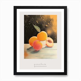 Art Deco Peaches 1 Poster Art Print