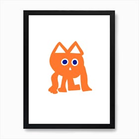 Kids Art Ginger Cat Art Print