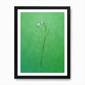 Vintage Blue Pipe Botanical Art on Classic Green n.0274 Art Print