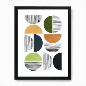 Geometric circle art 4 Art Print