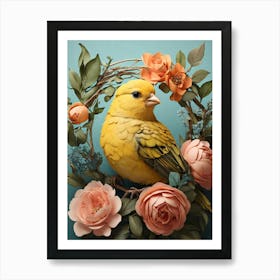 Bird In A Wreath 2 Art Print