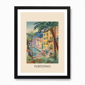 Portofino Italy 3 Vintage Travel Poster Art Print