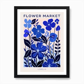 Blue Flower Market Poster Lobelia 2 Poster