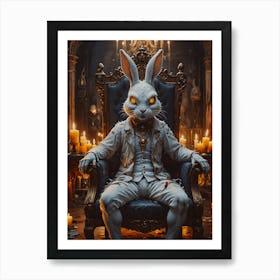 Lord Harrow The Sinister Hare: The Royal Animal Series Art Print