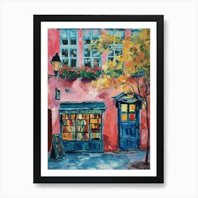 Stockholm Book Nook Bookshop 1 Art Print