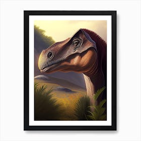 Maiasaura 1 Illustration Dinosaur Art Print