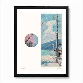 Beppu Japan 2 Cut Out Travel Poster Art Print