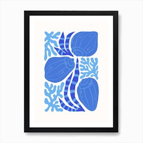 Blue Shells Art Print
