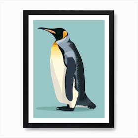 Emperor Penguin Signy Island Minimalist Illustration 1 Art Print
