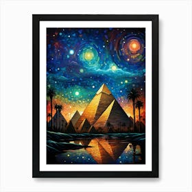 Egypt's Pyramids on the Horizon Art Print