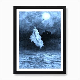 The Raven by Gustave Dore for Edgar Allen Poe 1884 - Remastered Vintage Victorian Horror Spooky Story Tales Cool Ghouls Spirits Full Moon Witchy Horrorcore 1 Art Print
