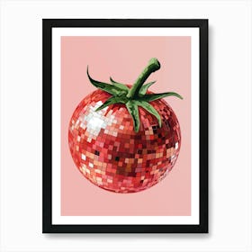 Tomato Made From A Disco Ball Art Print