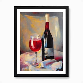 White Zinfandel 1 Oil Painting Cocktail Poster Art Print