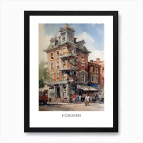 Hoboken Watercolor 1travel Poster Art Print