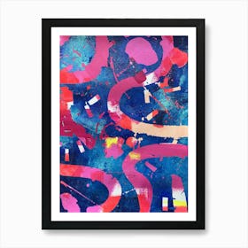 Abstract Painting-urban pink Art Print