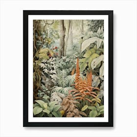 Vintage Jungle Botanical Illustration Ginger 2 Art Print