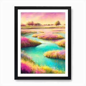 Pastel Landscape Painting 2 Art Print