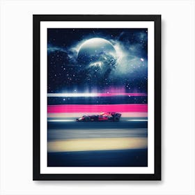 Formula One Speed Space Race Art Print