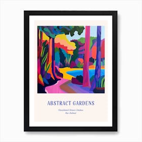 Colourful Gardens Christchurch Botanic Gardens New Zealand 3 Blue Poster Art Print