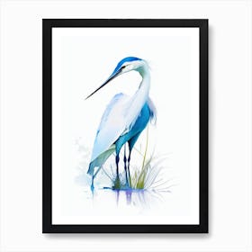 Little Blue Heron Impressionistic 1 Art Print