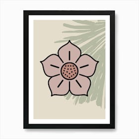 Pink Flower, Girl Power Set 2 Art Print