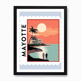 Mayotte Travel Stamp Poster Art Print