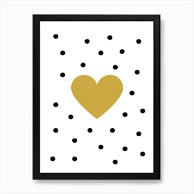 GOLD HEART Art Print