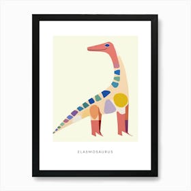 Nursery Dinosaur Art Elasmosaurus 2 Poster Art Print