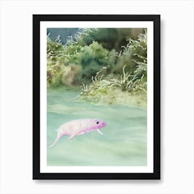 Sea Pig II Storybook Watercolour Art Print