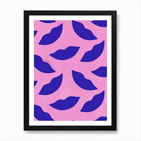 Pink & Blue Ooh La La Art Print