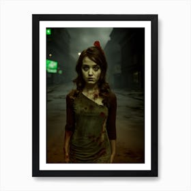 Zombie Girl 1 Art Print