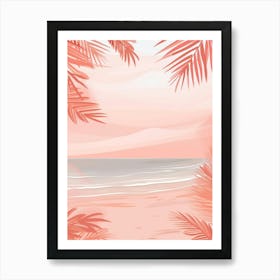 Sunset Beach Background Art Print