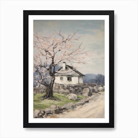 A Cottage In The English Country Side Painting 15 Art Print