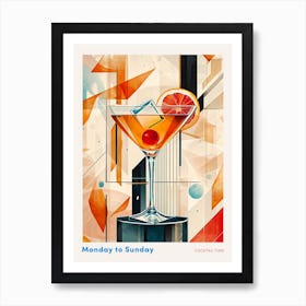 Art Deco Cocktail 3 Poster Art Print