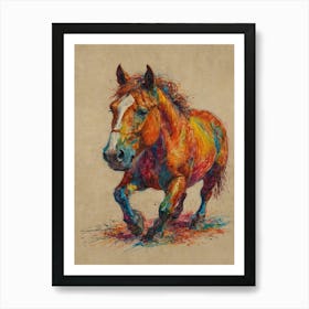 Horse Running Canvas Print Art Print