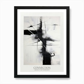 Connection Abstract Black And White 6 Poster Art Print