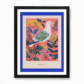 Spring Birds Poster Seagull 2 Art Print