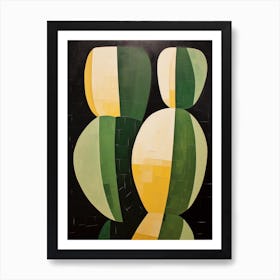 Modern Abstract Cactus Painting Ferocactus Cactus 2 Art Print