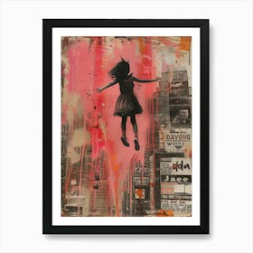 Girl In The Sky Art Print