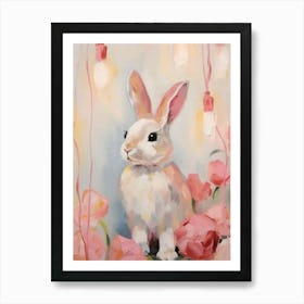 Bunny In Pink Art Print