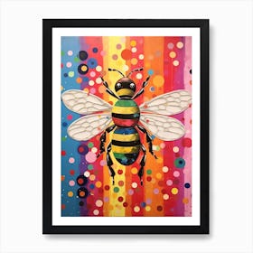 Bees Vivid Colour 8 Art Print