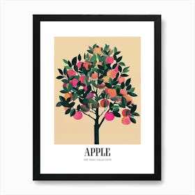 Apple Tree Colourful Illustration 1 Poster Art Print