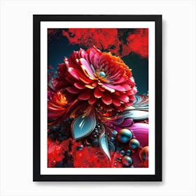 Abstract Flower Art Print