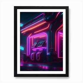 Energy Neon Nights Space Art Print