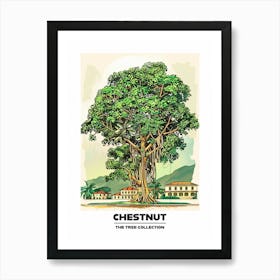 Chestnut Tree Storybook Illustration 3 Poster Art Print