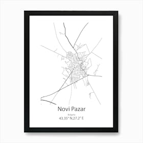 Novi Marof,Croatia Minimalist Map Art Print