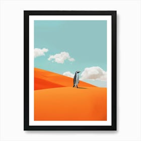 Penguin In The Desert 4 Art Print