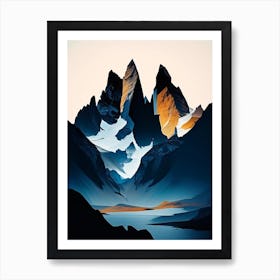 Torres Del Paine National Park Chile Cut Out Paper Art Print
