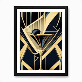 Corpse Reviver #1 Cocktail Poster Art Deco Cocktail Poster Art Print
