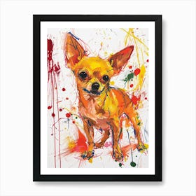 Chihuahua Acrylic Painting 10 Art Print